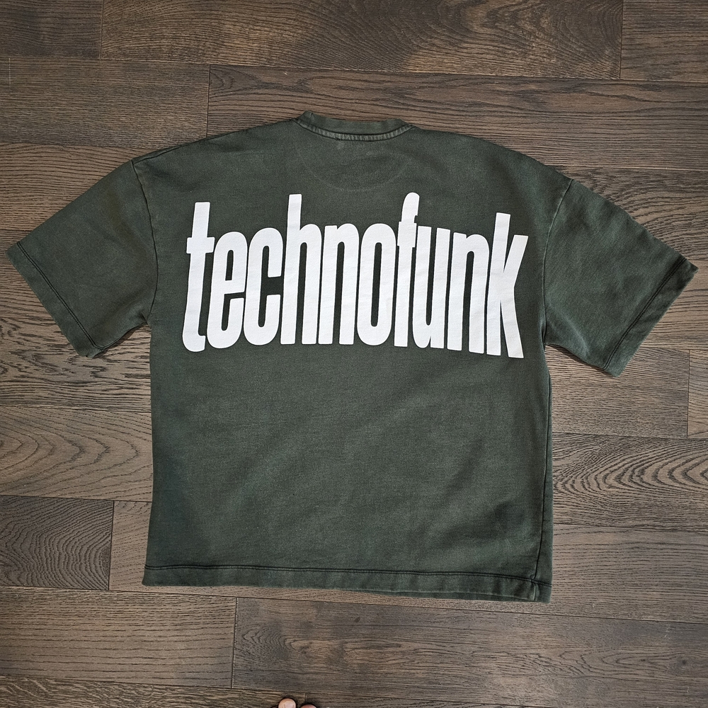 Zara Dark Green Technofunk Tee Oversize - Picture 6 of 6
